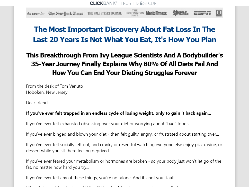 Burn The Fat Meal Planning Guide Review