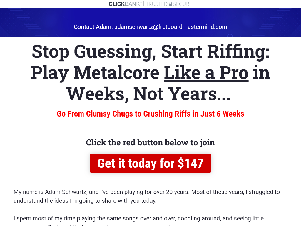 Simplistic Riff Mastery Review