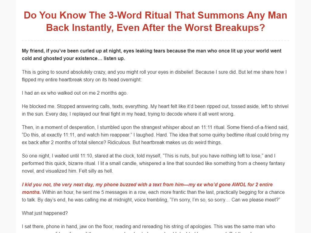 Pull Your Ex Back Review