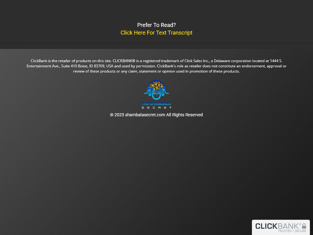 The Shambala Secret Review