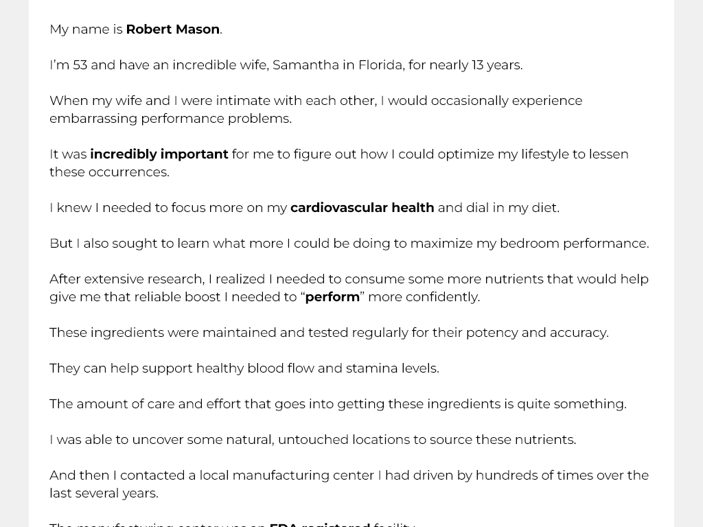 Men’s Vitality Supplement Review